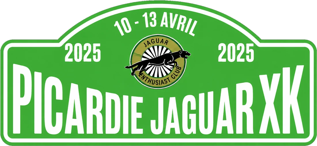 Plaque de rallye Picardie Jaguar XK